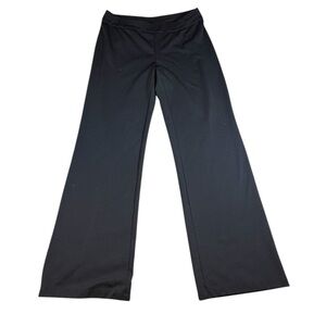 Lane Bryant Wide Leg Pants Women's Size 14/16 Black Polyester Stretch Pull-On